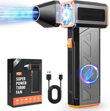 Load image into Gallery viewer, Compressed Air Duster Electric Air Duster 130000RPM Super Powerful Turbo Dry Violent Jet Fan Air Blower Gun Rechargeable Cordless Computer Electronic Keyboard PC Fan Car Cleaning Refillable Air Duster