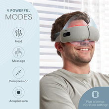 Load image into Gallery viewer, LifePro Portable FSA/HSA Eligible Eye Massager with Heat and Vibration-4 Soothing Modes for Compression Massage to Help Reduce Puffy and Dry Eyes-Rechargeable Heated Migraine Mask with Bluetooth Music