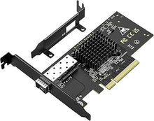 Load image into Gallery viewer, 10Gb SFP PCIe Netzwerk Karte mit Intel 82599 (X520-DA1) Controller, VIMIN 10G Ethernet Adapter NIC mit Einem Einzelnen 10Gbps SFP+ Port, Kompatibel mit PCIe X8/X16, Unterstützung Windows/Linux/VMware