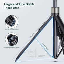 Load image into Gallery viewer, ATUMTEK 65" Selfie Stick Tripod, All in One Extendable Phone Tripod Stand with Bluetooth Remote 360° Rotation for iPhone and Android Phone Selfies, Video Recording, Vlogging, Live Streaming, Black
