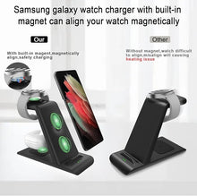 Load image into Gallery viewer, Wireless Charging Station for Wireless Charger Galaxy Watch 7/6/5 Pro/4/3 Active 2/1 Stand Galaxy S24 Ultra/S24/S23/S22/S21/S20/S10/Note 20/10/9/8 Galaxy Buds3/2 Pro/Live Multiple Devices