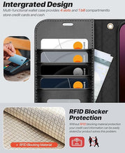 Load image into Gallery viewer, OCASE for iPhone 16 Plus Case Detachable Wallet Case with Card Holder, 2 in 1 Pu Leather Flip Folio with RFID Blocking Stand Wrist Strap Shockproof Phone Cover 6.7 Inch 2024, Black
