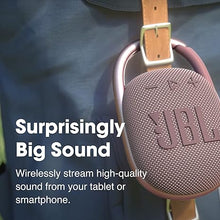 Load image into Gallery viewer, JBL Clip 4, Blue/Coral - Portable Bluetooth 5.1 Speaker - Up to 10 Hours of Play - Waterproof & Dust Resistant - Includes Noise & Echo-Canceling Speakerphone