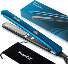 Load image into Gallery viewer, 7MAGIC Hair Straightener, Ceramic Flat Iron with LCD, Professional 2 in 1 Hair Iron for Thick Hair, 11 Heat Settings Styling Tool