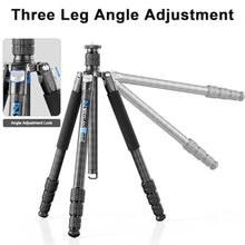 Load image into Gallery viewer, 72.6'' Carbon Fiber Tripod Camera Monopod WEYLLAN Heavy Duty Tripod for Camera, 32.5mm Tube, Professional Camera Tripod with 44mm Arca Low Profile Ball Head, DSLR Stand for Telescope, Camcorder, TripodBallHead_4690