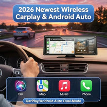 Load image into Gallery viewer, 8.1" Wireless CarPlay Screen with 2K Dash Cam & 1080P Backup Camera, Black_758
