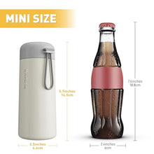 Load image into Gallery viewer, 8 oz Water Bottles Made of 304 Stainless Steel, Small Water Bottles Double Wall Vacuum Insulation for Hot&Cold Drinks, Water Bottle Purse with Carry Handle - 100% Leakproof(Beige)_5913