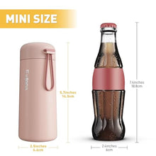 Load image into Gallery viewer, 8 oz Water Bottles Made of 304 Stainless Steel, Small Water Bottles Double Wall Vacuum Insulation for Hot&Cold Drinks, Water Bottle Purse with Carry Handle - 100% Leakproof(Pink)_5873