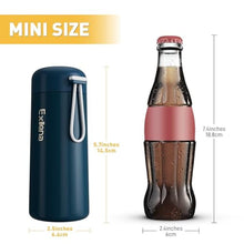 Load image into Gallery viewer, 8 oz Water Bottles Made of 304 Stainless Steel, Small Water Bottles Double Wall Vacuum Insulation for Hot&Cold Drinks, Water Bottle Purse with Carry Handle - 100% Leakproof(Dark-Blue), DarkBlue_5908