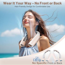 Load image into Gallery viewer, 8000mAh Portable Neck Fan with 6 Powerful Speeds, 20H Runtime Cooling Fan, Champagne_503