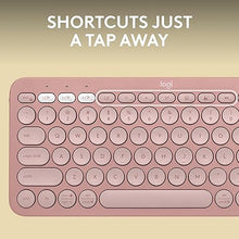 Load image into Gallery viewer, Logitech Pebble Keys 2 K380s, Multi-Device Bluetooth Wireless Keyboard with Customizable Shortcuts, Slim and Portable, Easy-Switch for Windows, macOS, iPadOS, Android, Chrome OS - Tonal Rose