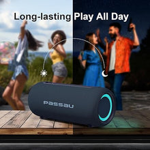Load image into Gallery viewer, Passau Portable Bluetooth Speakers 40W Peak Loud Stereo Sound, Passive Radiators-Deep Bass, All Day Playtime, Adjustable Strap, BT5.3, IPX5 Wireless Speaker RGB Lights for Indoor Outdoor-Blue