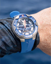 Load image into Gallery viewer, Citizen Promaster Dive Eco Drive Orca Watch, Stainless Steel Case,Light Blue Polyurethane Strap, 3 Hand, ISO Compliant (Model:BN0238-02L)