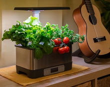 Load image into Gallery viewer, 8-Pod Smart Hydroponic Growing System, Indoor Garden with WiFi App, 24W LED Light, Stainless Steel, Self-Watering Timer – Perfect Gift for Home, School, Vegans, Kids, and Mental Health