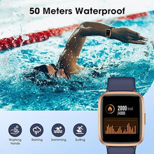 Load image into Gallery viewer, Fitness Tracker Watch with Heart Rate Monitor, Activity Tracker with Pedometer, Sleep Monitor, Calories & Step Counter, 5ATM Waterproof Smart Watch for Women Men Health Fitness Watch for Sports