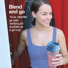 Load image into Gallery viewer, Hamilton Beach Portable Blender for Shakes and Smoothies with 14 Oz BPA Free Travel Cup and Lid, Durable Stainless Steel Blades for Powerful Blending Performance, Tranquil Blue (51172)