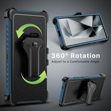Load image into Gallery viewer, M MYBAT PRO Maverick Series for Samsung Galaxy S25 Ultra Case with Belt Clip Holster, 6.9 inch, Heavy Duty Military Grade Drop Protective Case w 360° Rotating Stand (No Screen Protector) Blue