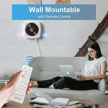 Load image into Gallery viewer, CD Players for Home, Portable CD Player with Speakers, FM Radio, Remote Control, AUX Port, USB Read, Compatible Formats, Wired Powered, Desktop and Wall Mounted, White, Gift