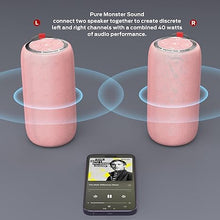 Load image into Gallery viewer, Monster S310 Upgraded Bluetooth Speaker, Portable Bluetooth Speaker, 30W True Wireless Stereo Pairing Deliver Dynamic Sound, IPX6 Waterproof, Bluetooth 5.2 Built-in Mic, 24H, for Family Outdoor Pink