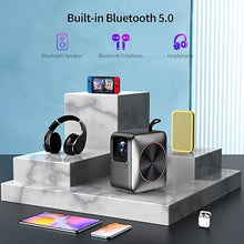 Load image into Gallery viewer, Auto Focus Projector, Native 1080P Projector 4K Supported, 5G WIFI FHD LCD Projector, Bluetooth 5.2, Smart Projector, Smart Home Movie Projector