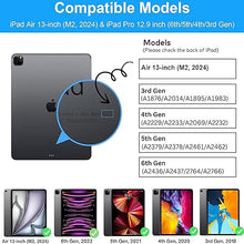 Load image into Gallery viewer, iPad Air 13 inch Keyboard Case (M2, 2024), Detachable Bluetooth Keyboard| 7 Colors RGB Backlit| Slim Folio Cover with Pencil Holder for iPad Pro 12.9 inch 6th 2022/5th 2021/4th 2020/3rd 2018 Gen PUR