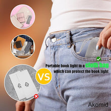 Load image into Gallery viewer, Book Light, USB Rechargeable Reading Light, Eye-Cared Amber Light Mode Book Light for Reading in Bed Kids, 8 LEDs Bookmark Portable Book Light Clip on, Stepless Dimming, Khaki