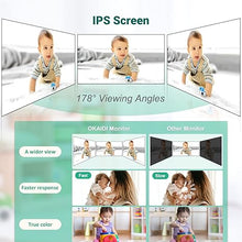 Load image into Gallery viewer, Baby Monitor with Camera and Audio, 6.0" IPS Ultra-Large Screen with 30-Hour Battery, 1000ft Range Baby Monitor No WiFi, Night Vision,2-Way Talk,Remote Pan-Tilt-Zoom Camera,Baby Camera Monitor