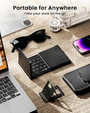 Load image into Gallery viewer, ProtoArc Foldable Keyboard with Touchpad, XK01 TP Folding Portable Keyboard, Full Size Keys, Large Trackpad Bluetooth Travel Keyboard for iPad, iPhone, Laptop PC Tablets -Black