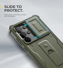 Load image into Gallery viewer, Dexnor for Samsung Galaxy S25 Ultra Case with Built-in Slide Camera Cover & Screen Protector & Kickstand, Heavy-Duty Shockproof Rugged Case Full-Body Bumper Cover for Galaxy S25 Ultra(2025),Army Green