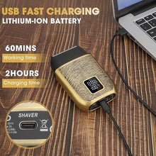 Load image into Gallery viewer, Electric Shavers for Men,Powerful Motor Electric Razor,Head Shavers for Bald Men,Triple Foil Beard Trimmer,Barber Supplies LED Displays & USB Charging Waterproof Shaver, Gifts for Men (Bronze)