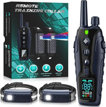 Load image into Gallery viewer, Dog Shock Collar 2 Dogs(15-150lbs) with Flashing Light for Night Walks,4000FT Dog Training Collar Adjustable Pitch Beep(1-8), Vibration(1-16), Safe Shock(1-99), and Keypad Lock, Shock Collar for Dogs