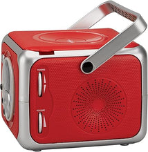 Load image into Gallery viewer, Jensen CD-555RS Red CD Bluetooth Boombox Portable Bluetooth Music System with CD Player +CD-R/RW & FM Radio with Aux-in & Headphone Jack Line-in Limited Edition- (Red)