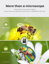 Load image into Gallery viewer, 7" LCD Digital Microscope 1200X,Leipan 12MP Coin Microscope for Adults,1080P Microscope with 12pcs Slides,Windows/Mac OS Compatible(32GB Card)