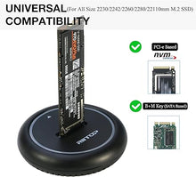 Load image into Gallery viewer, NVMe to USB Docking Station, RIITOP M.2 SSD Enclosure for Both NVMe and (B+M Key SATA) SSD