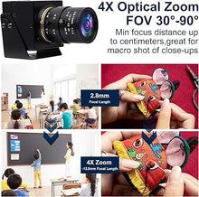 Load image into Gallery viewer, SVPRO USB Camera 1080P Full HD Webcam 2MP Machine Vision Industrial Camera 2.8-12mm Varifocal Lens Manual Focus Webcam 100fps/60fps/30fps for Windows,Mac,Linux,Android