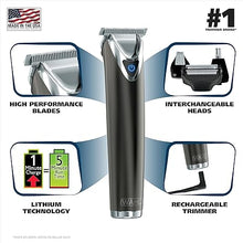Load image into Gallery viewer, Wahl Stainless Steel Lithium Ion 2.0+ Slate Beard Trimmer for Men - Electric Shaver, Nose Ear Trimmer, Rechargeable All in One Men's Grooming Kit - Model 9864