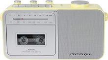 Load image into Gallery viewer, Studebaker SB2130CS Portable Cassette Player/Recorder with AM/FM Radio (Cream/Silver)
