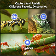 Load image into Gallery viewer, TOMLOV P30 Microscope for Kids, Portable 1000X 2 LCD Digital Microscope for Slides, HD Camera & Video, Pocket Magnifying Glass with Light, Handheld Magnifier for Home Science Education, Mini Scope