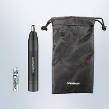 Load image into Gallery viewer, ConairMan Nose Hair Trimmer for Men, For Nose, Ear, and Eyebrows, Patent 360 Bevel Blade for No Pull, No Snag Trimming Experience, Cordless Lithium-Powered Trimmer with Drawstring Bag