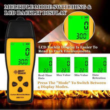 Load image into Gallery viewer, Carbon Monoxide Detectors, Portable CO Detector with Temperature Sensor ? LCD Backlight Screen, Handheld Carbon Monoxide Meter Tester 0-1000PPM Range, Indoor/Oudoor (Includes Battery x3)