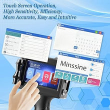 Load image into Gallery viewer, Handheld Inkjet Printer, MS-C10 Portable Handheld Printer Gun with Fast-Drying Solvent Cartridge for QRCode Barcode Production Date Time Logo Batch Number on Any Surface(0.5 Inch Nozzle)