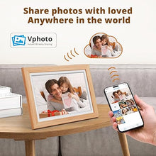Load image into Gallery viewer, Dragon Touch Digital Picture Frame WiFi 10 inch IPS Touch Screen Digital Photo Frame Display, 32GB Storage, Auto-Rotate, Share Photos via App, Email, Cloud, Classic 10 Brown