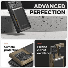 Load image into Gallery viewer, VRS DESIGN Damda Glide DuoGuard for Galaxy S25 Plus Case (2025), Premium Sturdy Fully Covered Camera Lens Protection Cover Card Holder Wallet Case (Groove Black)