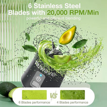 Load image into Gallery viewer, Nuwave Portable Blender for Smoothies and Shakes, 2025 New & Improved, 16 OZ On-The-Go Small Juice Blender with 6 Blades, Rechargeable Mini Blender, BPA-Free, Leak-Proof Lid, for Gym, Kitchen, Office