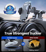 Load image into Gallery viewer, VICSEED [Ture Strongest Suction Military-Grade Sturdy Universal Phone Holders for Your Car Dashboard Windshield Vent Cell Phone Mount Truck Boat Cradle for iPhone, Android, All Smartphones