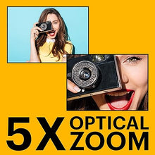 Load image into Gallery viewer, KODAK PIXPRO FZ55-BK 16MP CMOS Sensor Digital Camera 5X Optical Zoom 28mm Wide Angle 1080P Full HD Video 2.7" LCD Vlogging Camera (Black)
