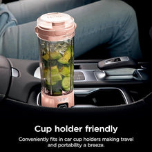 Load image into Gallery viewer, Ninja BC155PS Blast Two-Pack Portable Blender, Cordless, 18oz. Vessel, Personal Blender-for Shakes & Smoothies, BPA Free, Leakproof-Lid & Sip Spout, Rechargeable, Dishwasher Safe Parts, Peach & Stone