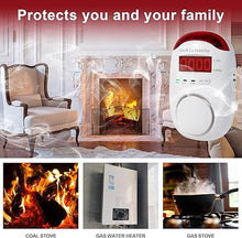 Load image into Gallery viewer, 2 Packs Gas & Carbon Monoxide Detectors - Plug in Carbon Monoxide Detector & Propane, Natural Gas Detector, CO Monitor Alarm & Explosive Gas Detector Alarm for Home,RV