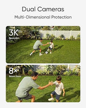 Load image into Gallery viewer, eufy Security Camera Floodlight Camera E340 Wired, Security Camera Outdoor, 360° PTZ, 24/7 Recording, 2.4G/5G Wi-Fi, 2000 LM, Motion Detection, Built-In Siren, Dual Cam, HB3 Compatible, No Monthly Fee