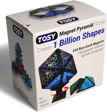 Load image into Gallery viewer, TOSY Magnet Pyramid Stone - 1 Cube Transforms into 1 Billion Shapes, 243 Rare Earth Magnets, Holographic Design, Spinner Accessory, Fidget/Puzzle/Sensory/STEAM Toy, Christmas Birthday Gift